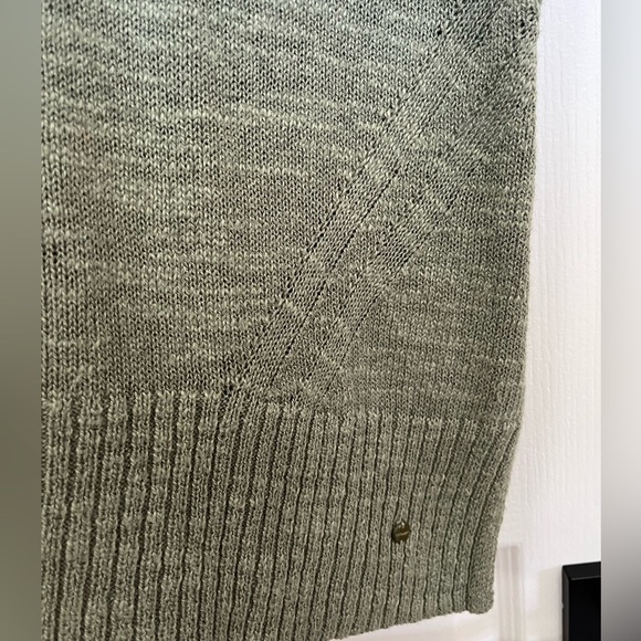 Olsen vest/pullover-side slits, ribbed v-neck, arms, and bottom, oversized - Picture 2 of 12